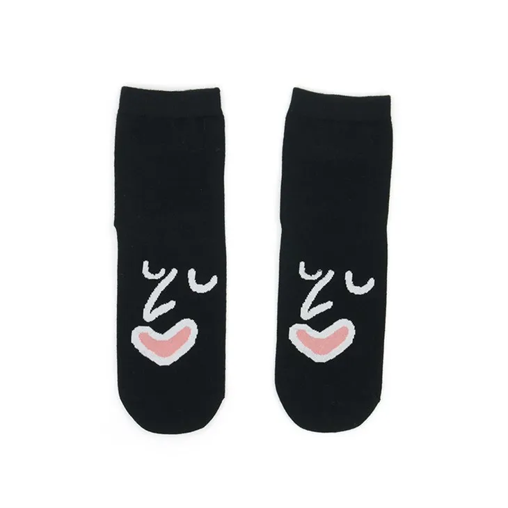 Μαύρες βαμβακερές κάλτσες Emoji