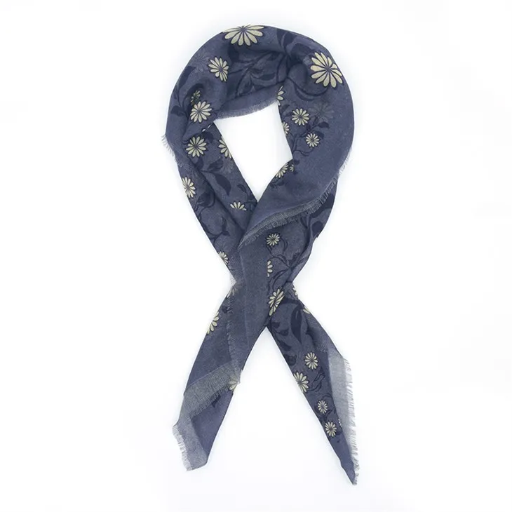 Μάλλινο φουλάρι Navy Floral