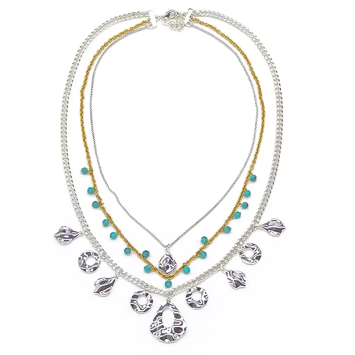 Σετ κολιέ με στρώσεις αλυσίδας