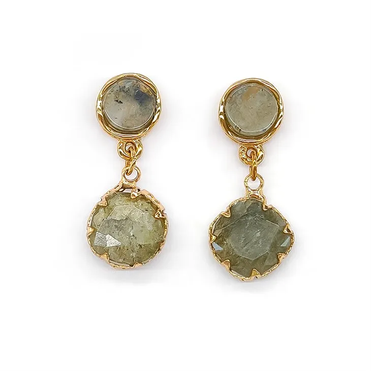 Μαρμάρινο Πράσινο Σκουλαρίκι