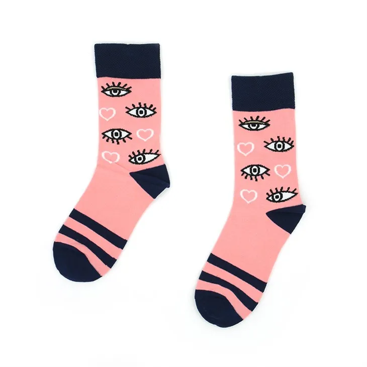 Ροζ βαμβακερή κάλτσα