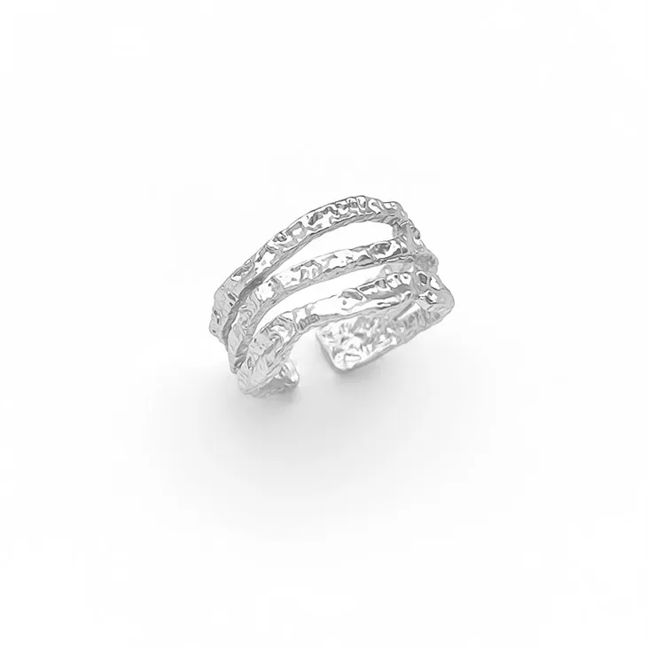 Ασημένιο τριπλό δαχτυλίδι